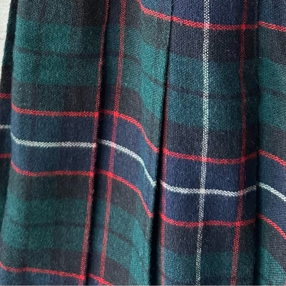VINTAGE 80s Plaid Pleated Wool Midi Skirts Lot of TWO Academia Made in USA - Picture 6 of 15